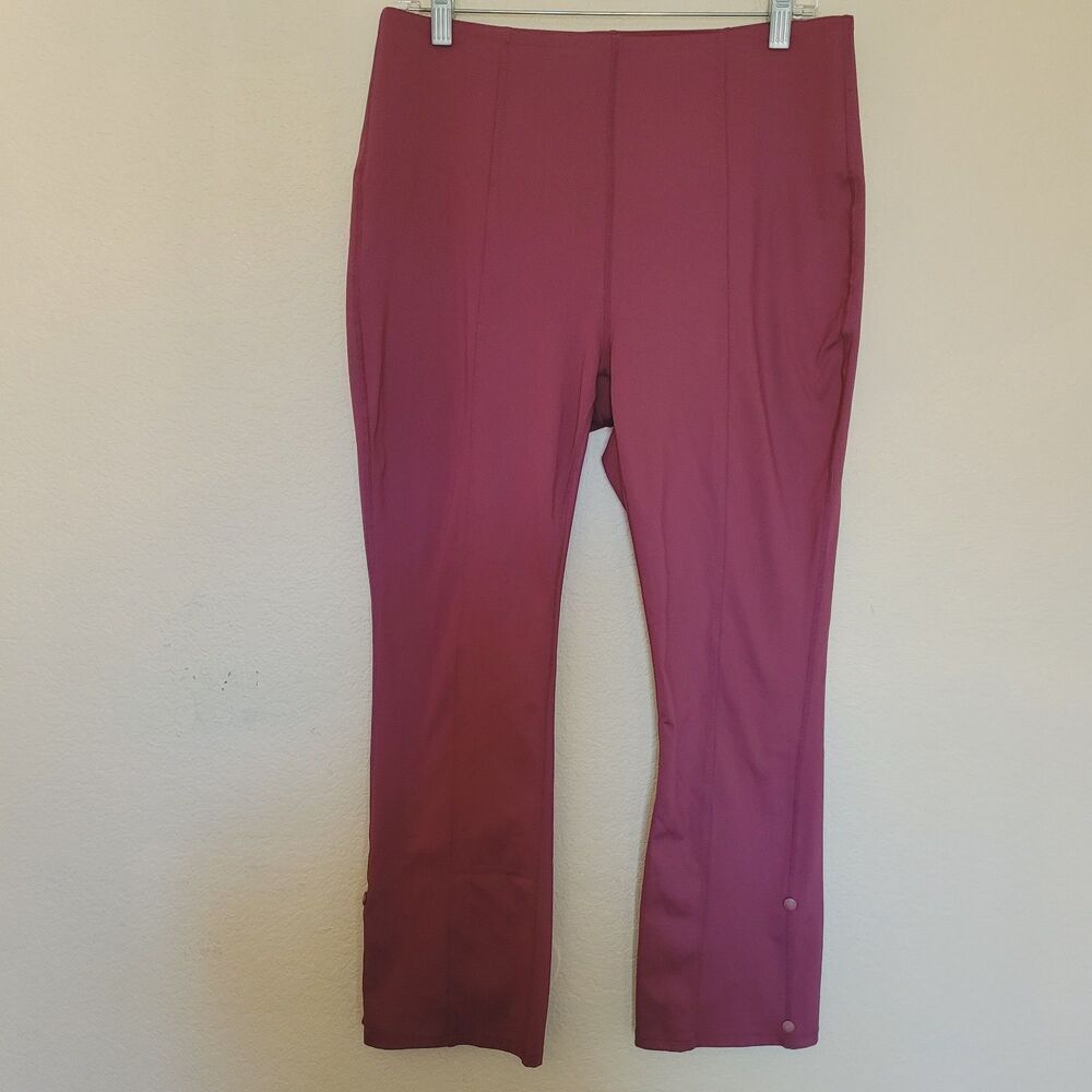 Halara High Waisted Shaping Yoga 7/8 Leggings Size Xlarge Snap Buttons Ankle